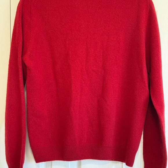 Red Crew Neck 100% WOOL Sweater. XL - Picture 4 of 6